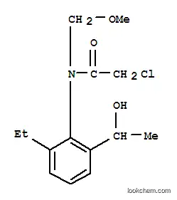 Molecular Structure of 119888-65-2 (2-chloro-N-[2-ethyl-6-(1-hydroxyethyl)phenyl]-N-(methoxymethyl)acetamide)