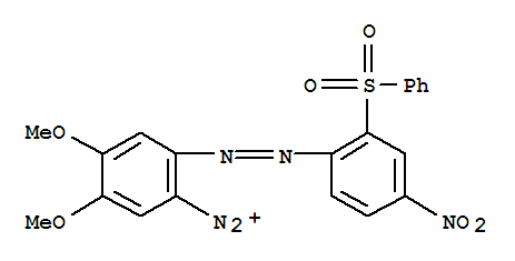 Benzenediazonium, 4,5-dimethoxy-2-[2-[4-nitro-2-(phenylsulfonyl)phenyl]diazenyl]-