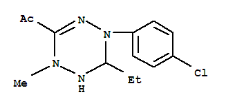 Ethanone,1-[1-(4-chlorophenyl)-6-ethyl-1,4,5,6-tetrahydro-4-methyl-1,2,4,5-tetrazin-3-yl]-