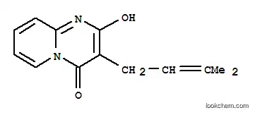 Molecular Structure of 125493-24-5 (2-Hydroxy-3-(3-Methyl-2-Butenyl)-4H-Pyrido[1,2-alpha]Pyrimidin-4-One)