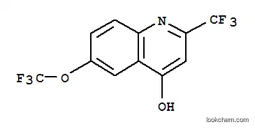 Molecular Structure of 125647-79-2 (4-HYDROXY-6-(TRIFLUOROMETHOXY)-2-(TRIFLUOROMETHYL)QUINOLINE)