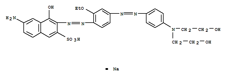 2-Naphthalenesulfonicacid, 6-amino-3-[2-[4-[2-[4-[bis(2-hydroxyethyl)amino]phenyl]diazenyl]-2-ethoxyphenyl]diazenyl]-4-hydroxy-,sodium salt (1:1)