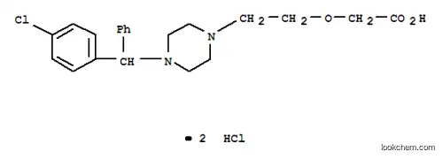 Molecular Structure of 130018-82-5 (Aceticacid, 2-[2-[4-[(4-chlorophenyl)phenylmethyl]-1-piperazinyl]ethoxy]-,hydrochloride (1:2))