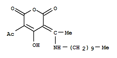 2H-Pyran-2,6(3H)-dione,5-acetyl-3-[1-(decylamino)ethylidene]-4-hydroxy-