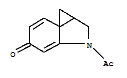 Molecular Structure of 133698-15-4 (5H-Cycloprop[c]indol-5-one,3-acetyl-1,1a,2,3-tetrahydro-,(1aR)- (9CI))