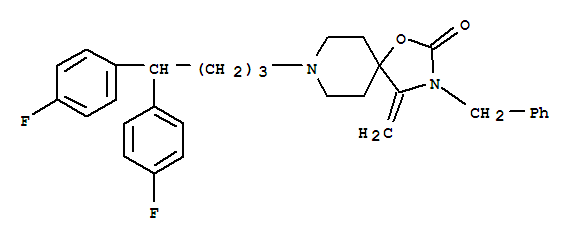 1-Oxa-3,8-diazaspiro[4.5]decan-2-one,8-[4,4-bis(4-fluorophenyl)butyl]-4-methylene-3-(phenylmethyl)-
