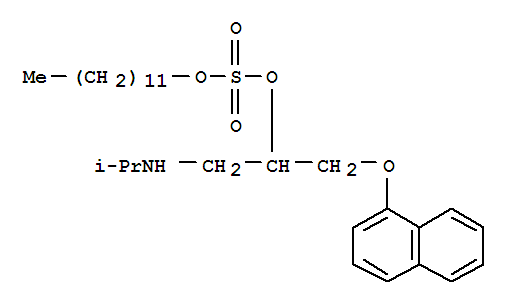 Sulfuricacid, dodecyl 1-[[(1-methylethyl)amino]methyl]-2-(1-naphthalenyloxy)ethyl ester