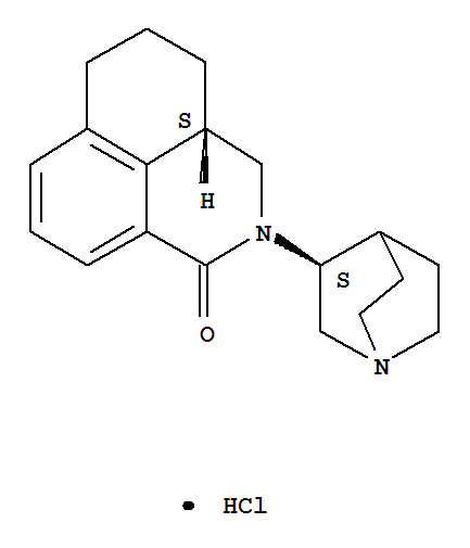(3aS)-2-(3S)-1-Azabicyclo[2.2.2]oct-3-yl-2,3,3a,4,5,6-hexahydro-1H-benz[de]isoquinolin-1-one monohydrochloride