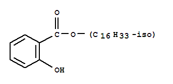 Molecular Structure of 138208-68-1 (Benzoicacid, 2-hydroxy-, isohexadecyl ester (9CI))