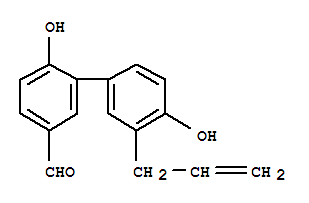 Molecular Structure of 138591-09-0 ([1,1'-Biphenyl]-3-carboxaldehyde,4',6-dihydroxy-3'-(2-propen-1-yl)-)