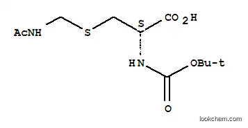 Molecular Structure of 138775-00-5 (Boc-S-acetamidomethyl-D-cysteine)