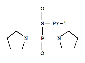 Molecular Structure of 141930-83-8 (Pyrrolidine,1,1'-[[(1-methylethyl)sulfinyl]phosphinylidene]bis- (9CI))