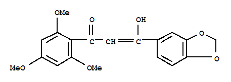 Molecular Structure of 142608-96-6 (2-Propen-1-one,3-(1,3-benzodioxol-5-yl)-3-hydroxy-1-(2,4,6-trimethoxyphenyl)- (9CI))