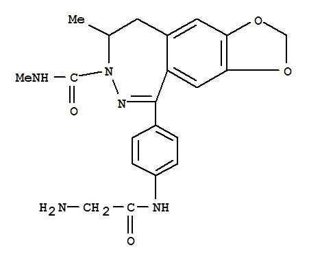 7H-1,3-Dioxolo[4,5-h][2,3]benzodiazepine-7-carboxamide,5-[4-[(2-aminoacetyl)amino]phenyl]-8,9-dihydro-N,8-dimethyl-