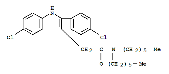 FGIN-1-43;N,N-Dihexyl-2-(4-chlorophenyl)-5-chloroindole-3-acetaMide