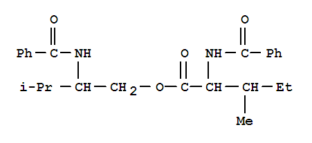 Molecular Structure of 149182-40-1 (L-Isoleucine, N-benzoyl-, (2S)-2-(benzoylamino)-3-methylbutyl ester (9CI))