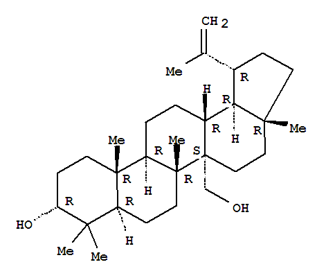 Molecular Structure of 152406-40-1 (Lup-20(29)-ene-3,27-diol,(3a)-)