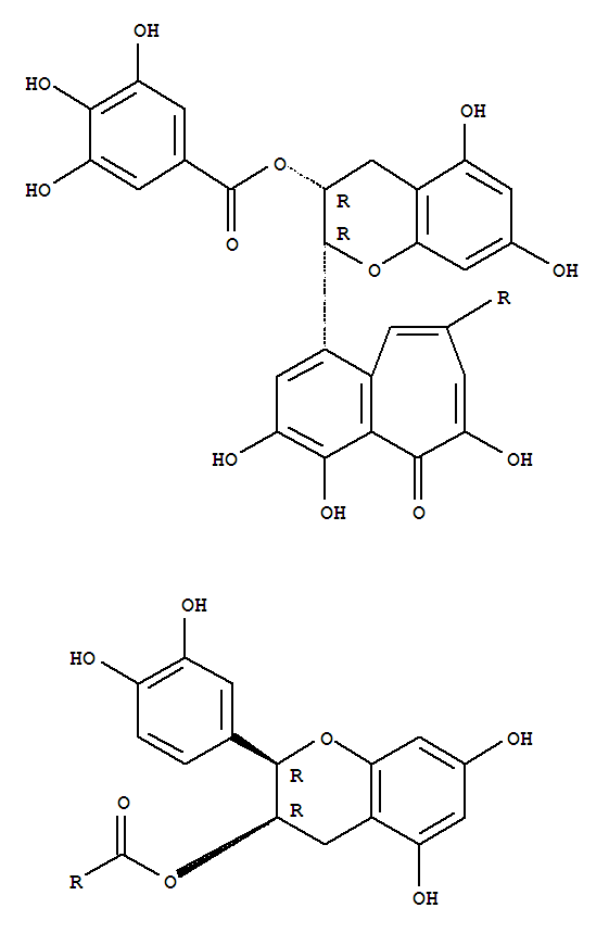 5H-Benzocycloheptene-8-carboxylicacid,1-[(2R,3R)-3,4-dihydro-5,7-dihydroxy-3-[(3,4,5-trihydroxybenzoyl)oxy]-2H-1-benzopyran-2-yl]-3,4,6-trihydroxy-5-oxo-,(2R,3R)-2-(3,4-dihydroxyphenyl)-3,4-dihydro-5,
