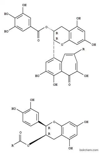 Molecular Structure of 152542-70-6 (5H-Benzocycloheptene-8-carboxylicacid,1-[(2R,3R)-3,4-dihydro-5,7-dihydroxy-3-[(3,4,5-trihydroxybenzoyl)oxy]-2H-1-benzopyran-2-yl]-3,4,6-trihydroxy-5-oxo-,(2R,3R)-2-(3,4-dihydroxyphenyl)-3,4-dihydro-5,7-dihydroxy-2H-1-benzopyran-3-ylester)