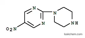 Molecular Structure of 153466-03-6 (PYRIMIDINE, 5-NITRO-2-(1-PIPERAZINYL)-)