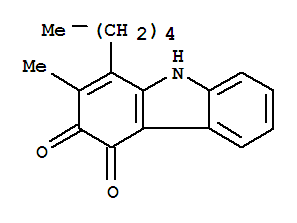 Molecular Structure of 155233-23-1 (3H-Carbazole-3,4(9H)-dione,2-methyl-1-pentyl-)