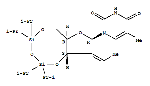 Thymidine,2'-ethylidene-3',5'-O-[1,1,3,3-tetrakis(1-methylethyl)-1,3-disiloxanediyl]-(9CI)