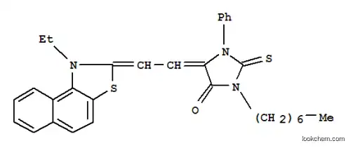 Molecular Structure of 15664-19-4 (5-[(1-ethylnaphtho[1,2-d]thiazol-2(1H)-ylidene)ethylidene]-3-heptyl-1-phenyl-2-thioxoimidazolidin-4-one)