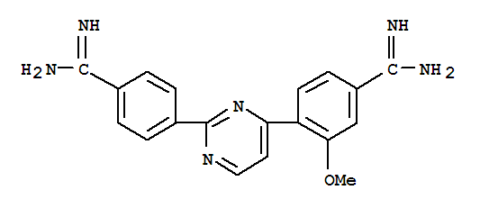 Molecular Structure of 160522-91-8 (Benzenecarboximidamide, 4-[2-[4-(aminoiminomethyl)phenyl]-4-pyrimidinyl]-3-methoxy-)