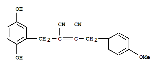 Molecular Structure of 162341-15-3 (2-Butenedinitrile,2-[(2,5-dihydroxyphenyl)methyl]-3-[(4-methoxyphenyl)methyl]- (9CI))