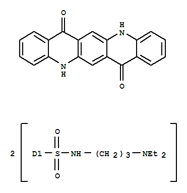 Quino[2,3-b]acridinedisulfonamide,N,N'-bis[3-(diethylamino)propyl]-5,7,12,14-tetrahydro-7,14-dioxo-