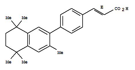 Molecular Structure of 171090-91-8 (2-Propenoicacid, 3-[4-(5,6,7,8-tetrahydro-3,5,5,8,8-pentamethyl-2-naphthalenyl)phenyl]-,(2E)-)