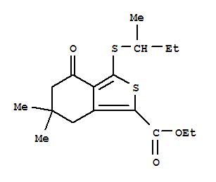 ETHYL 3-(SEC-BUTYLTHIO)-6,6-DIMETHYL-4-OXO-4,5,6,7-TETRAHYDROBENZO[C]THIOPHENE-1-CARBOXYLATE