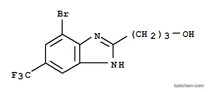 Molecular Structure of 175135-16-7 (4-BROMO-2-(3-HYDROXYPROPYL)-6-(TRIFLUOROMETHYL)BENZIMIDAZOLE)