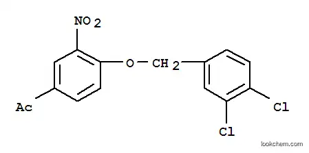 Molecular Structure of 175136-25-1 (1-[4-[(3,4-DICHLOROBENZYL)OXY]-3-NITROPHENYL]ETHAN-1-ONE)