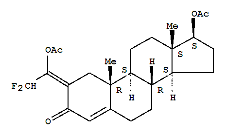 Androst-4-en-3-one,2-(2,2-difluoro-1-hydroxyethylidene)-17b-hydroxy-, diacetate (7CI,8CI) cas  1993-25-5
