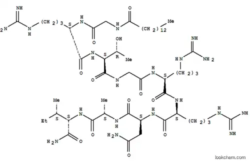 Molecular Structure of 201422-03-9 (PROTEIN KINASE A INHIBITOR 14-22 AMIDE, CELL-PERMEABLE, MYRISTOYLATED)