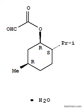 Molecular Structure of 208192-12-5 (Aceticacid, 2-oxo-, (1R,2S,5R)-5-methyl-2-(1-methylethyl)cyclohexyl ester, hydrate(1:1))