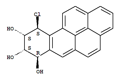 Benzo[a]pyrene-7,8,9-triol,10-chloro-7,8,9,10-tetrahydro-, (7R,8S,9S,10S)- (9CI)