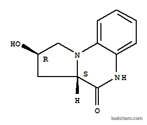 Molecular Structure of 214143-81-4 (Pyrrolo[1,2-a]quinoxalin-4(5H)-one,1,2,3,3a-tetrahydro-2-hydroxy-, (2R,3aS)-)