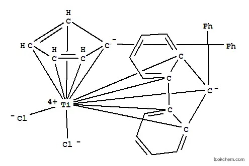Molecular Structure of 224951-46-6 (DIPHENYLMETHYLIDENE(CYCLOPENTADIENYL)(9-FLUORENYL)TITANIUM DICHLORIDE)