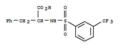 3-Phenyl-2-([[3-(trifluoromethyl)phenyl]sulfonyl]amino)propanoic acid