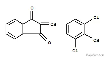 Molecular Structure of 25315-19-9 (2-(3,5-dichloro-4-hydroxybenzylidene)-1H-indene-1,3(2H)-dione)