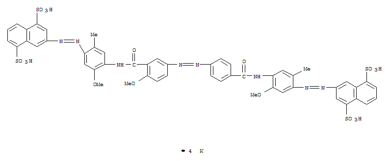 1,5-Naphthalenedisulfonicacid,3-[[4-[[4-[[3-[[[4-[(4,8-disulfo-2-naphthalenyl)azo]-2-methoxy-5-methylphenyl]amino]carbonyl]-4-methoxyphenyl]azo]benzoyl]amino]-5-methoxy-2-methylphenyl]azo]-,tetrapotas