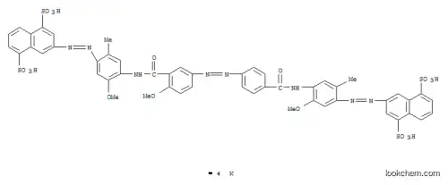 Molecular Structure of 25746-43-4 (1,5-Naphthalenedisulfonic acid, 3-[[4-[[4-[[3-[[[4-[(4,8-disulfo-2-naphthalenyl)azo]-2-methoxy-5-methylphenyl]amino]carbonyl]-4-methoxyphenyl]azo]benzoyl]amino]-5-methoxy-2-methylphenyl]azo]-, tetrapotassium salt)