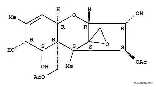 Molecular Structure of 25861-69-2 (12,13-Epoxytrichothec-9-ene-3α,4β,7α,8α,15-pentol 4,15-diacetate)