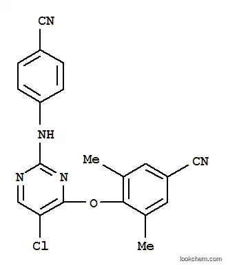 Molecular Structure of 269055-05-2 (4-((5-Chloro-2-((4-cyanophenyl)amino)pyrimidin-4-yl)oxy)-3,5-dimethylbenzonitrile)