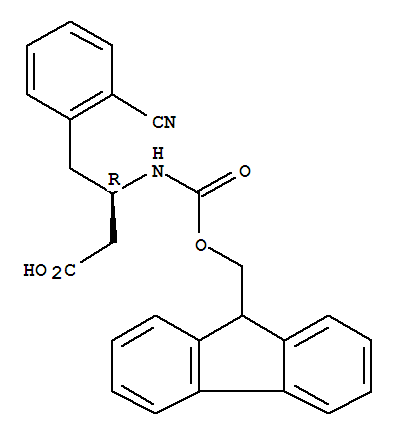 (R)-3-((((9H-FLUOREN-9-YL)METHOXY)CARBONYL)AMINO)-4-(2-CYANOPHENYL)BUTANOIC ACID  CAS NO.269726-81-0
