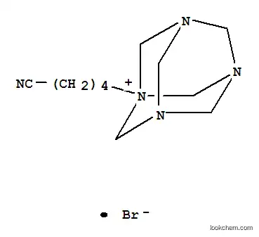 Molecular Structure of 29897-53-8 (1-(4-cyanobutyl)-3,5,7-triaza-1-azoniatricyclo[3.3.1.1~3,7~]decane)
