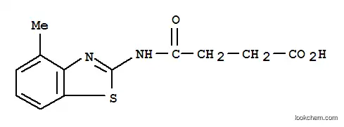 Molecular Structure of 312594-50-6 (N-(4-METHYL-BENZOTHIAZOL-2-YL)-SUCCINAMIC ACID)
