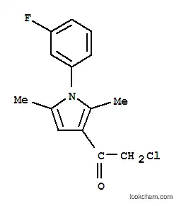 Molecular Structure of 315710-85-1 (2-CHLORO-1-[1-(3-FLUOROPHENYL)-2,5-DIMETHYL-1H-PYRROL-3-YL]ETHANONE)